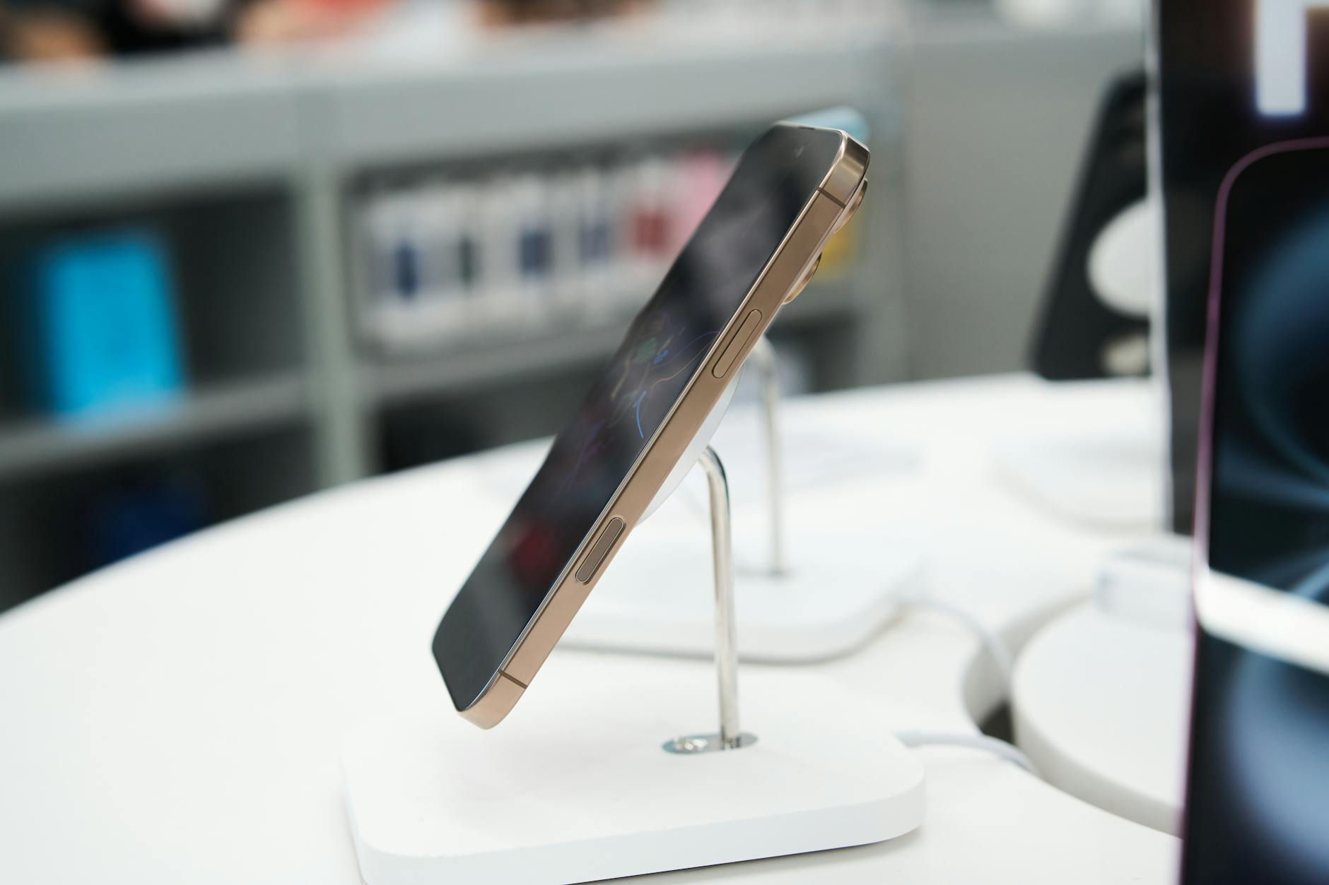 Mobile phones and laptops on display at Legit Mobile and Tech Accessories